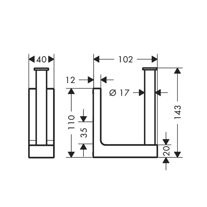 Держатель туалетной бумаги Axor Universal Rectangular 42654990 золото