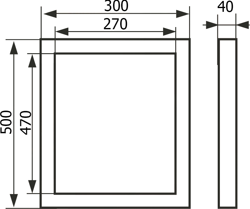 Настенный люк Evecs Ceramo D3050 30х50