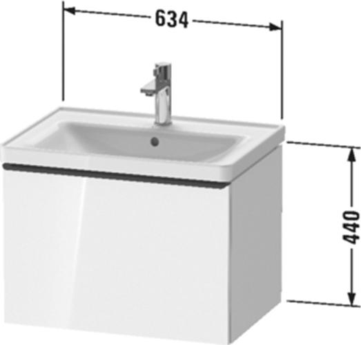 Тумба под раковину Duravit D-Neo 65 DE425401818, белый