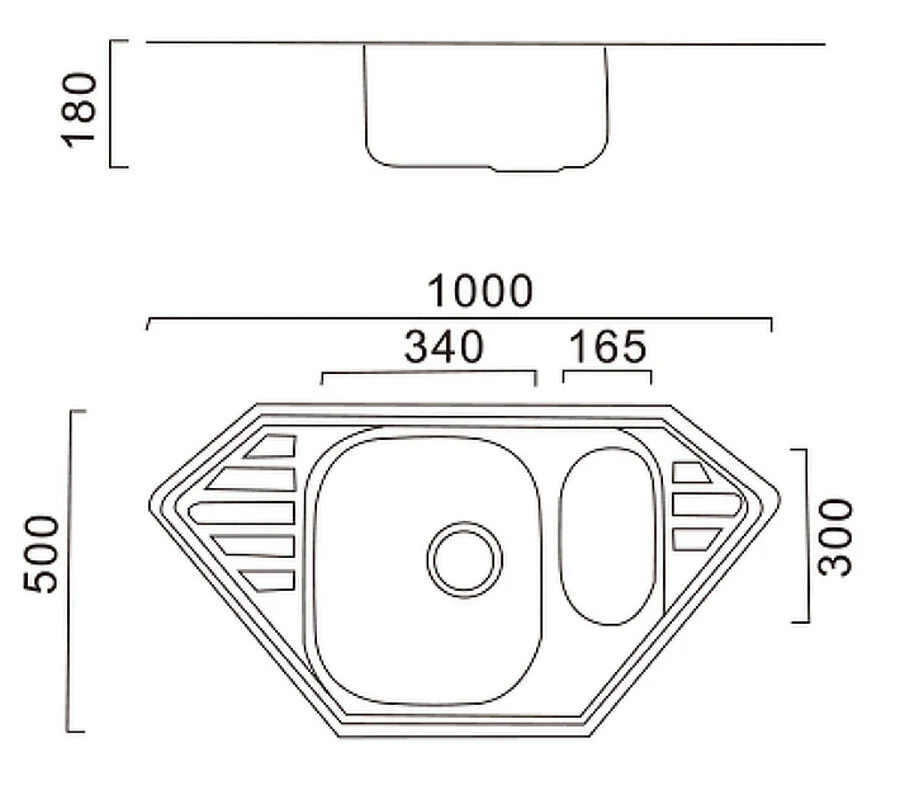 Кухонная мойка Haiba HBS5100 хром