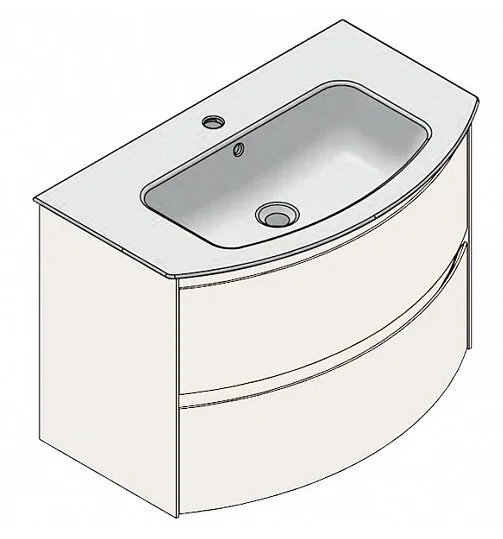 Тумба под раковину Berloni Bagno Way Round WARBS2CKD4C 111 белый