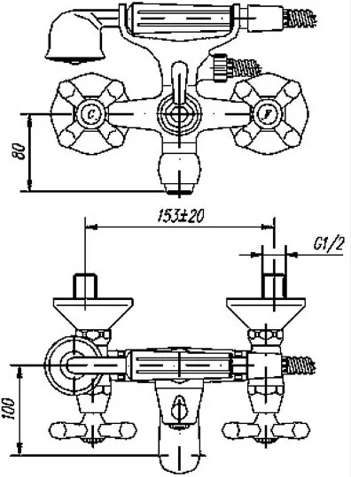 Смеситель для ванны с душем Mofem Treff 141-0013-32 хром