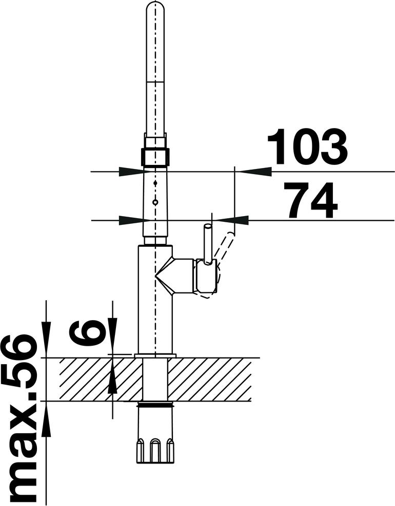 Смеситель Blanco Catris-S Flexo 525791 хром