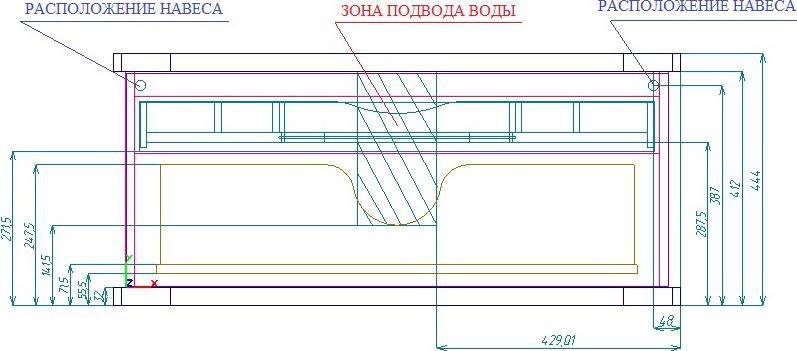 Тумба с раковиной Edelform Decora 100 белый глянец