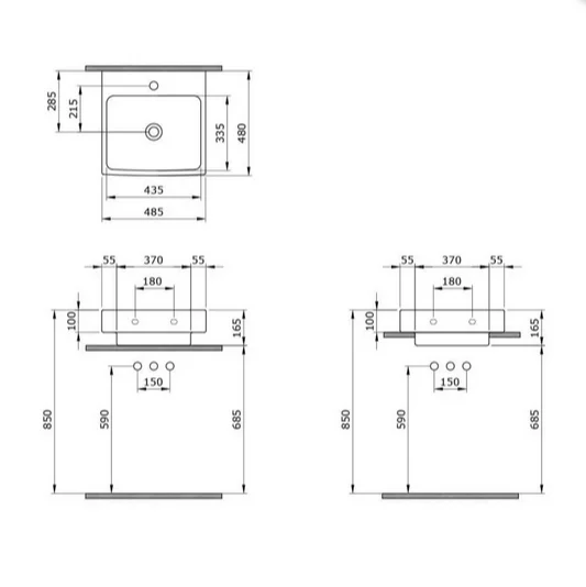 Раковина накладная Bocchi Scala Arch 1076-004-0126 черный