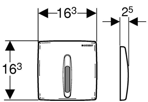 Кнопка смыва для писсуара Geberit Basic 115.817.11.5, белый