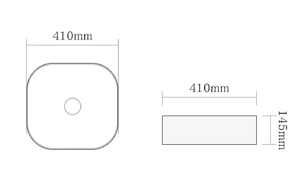 Раковина накладная SantiLine SL-1106MB черный