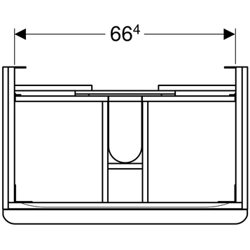 Тумба с раковиной 75 см Geberit Smyle Square 500.353.00.1-500.249.01.1 белый