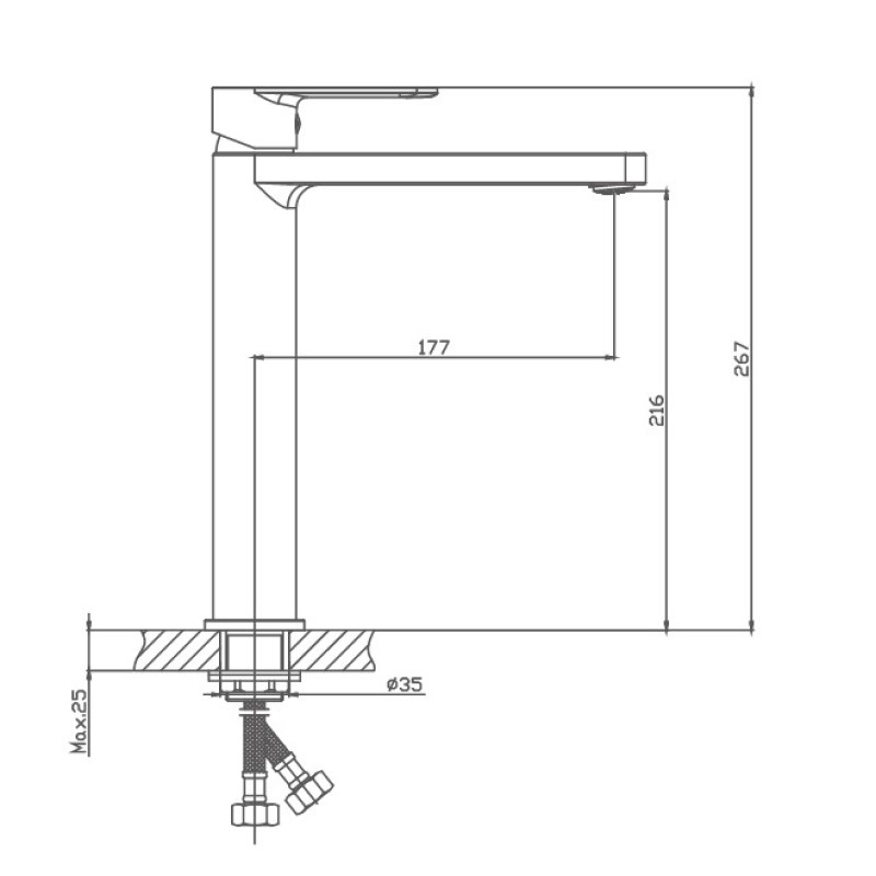 Смеситель для раковины Haiba HB11617 хром