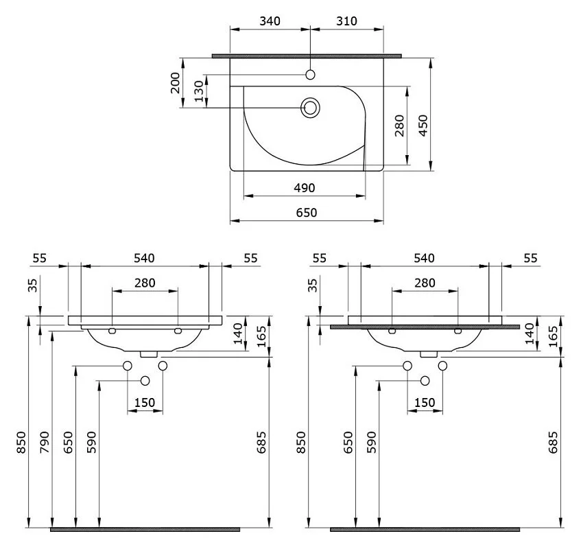 Раковина Bocchi Taormina Arch 1009-007-0126 бежевый