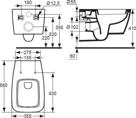 Подвесной унитаз Ideal Standard Ventuno T316601