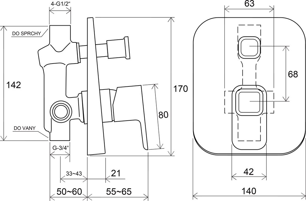 Смеситель для ванны Ravak 10° TD 061.00 X070068