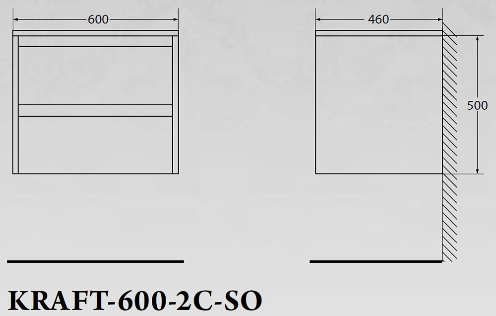 Тумба для комплекта BelBagno Kraft-600-2C-SO-RGB