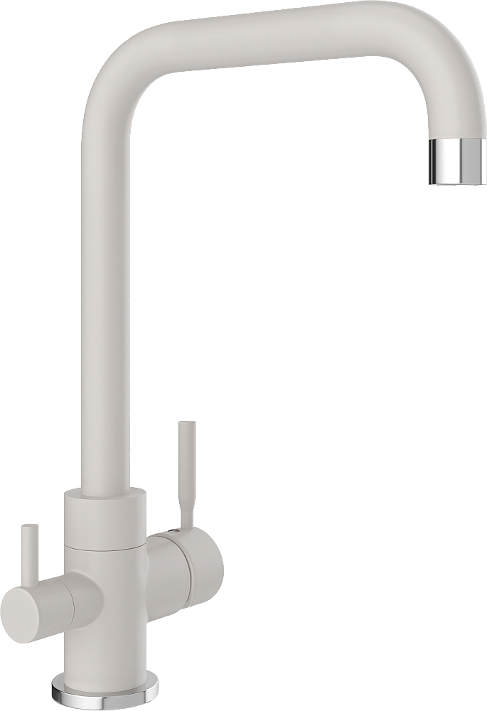 Комплект Мойка кухонная Domaci Солерно DP 650-01 жасмин + Смеситель UQ-019-01 жасмин