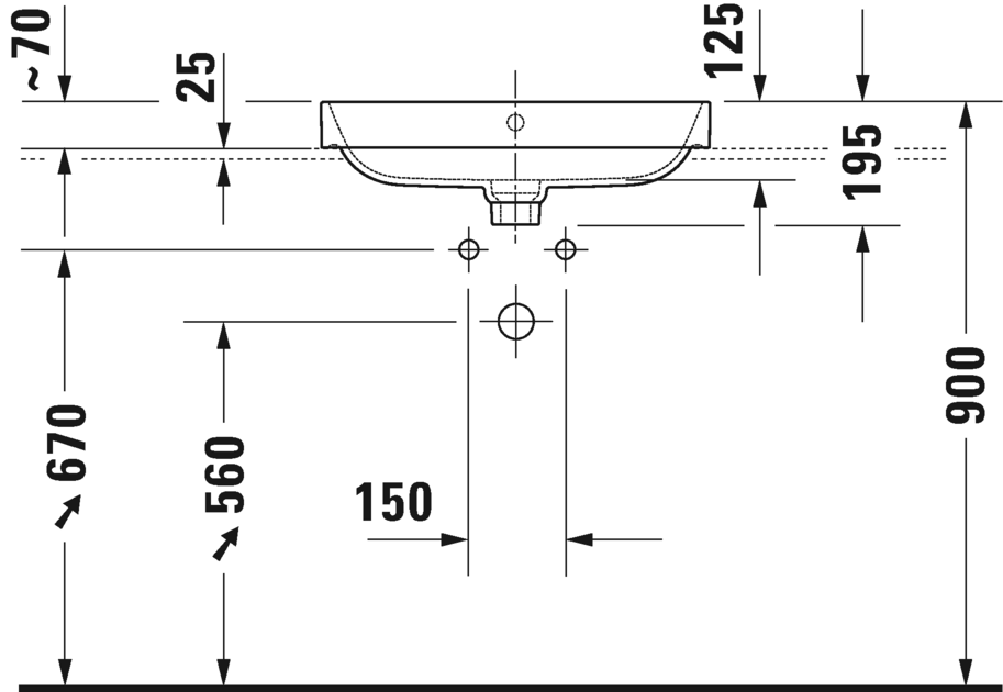 Раковина Duravit Happy D.2 Plus 2360600000 белая