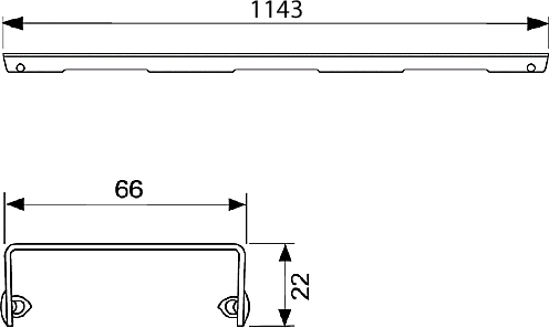 Решётка Tece TECEdrainline Basic 6 012 10 120 см