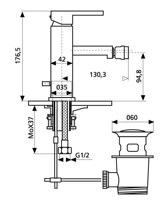 Смеситель для биде Osgard Walenberg 46053 хром