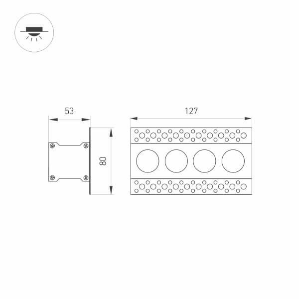 Встраиваемый светодиодный светильник Arlight MS-Orient-Built-Trimless-TC-S38x127-10W Day3000 031924