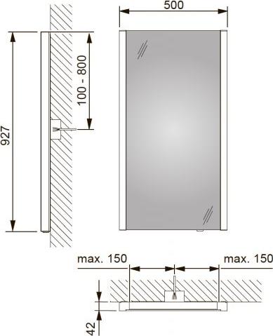 Зеркало Keuco Royal Reflex 14296001500 50 см