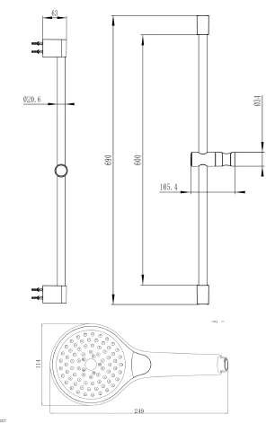 Душевая лейка Villeroy&Boch Embrace TVS1086000361 хром