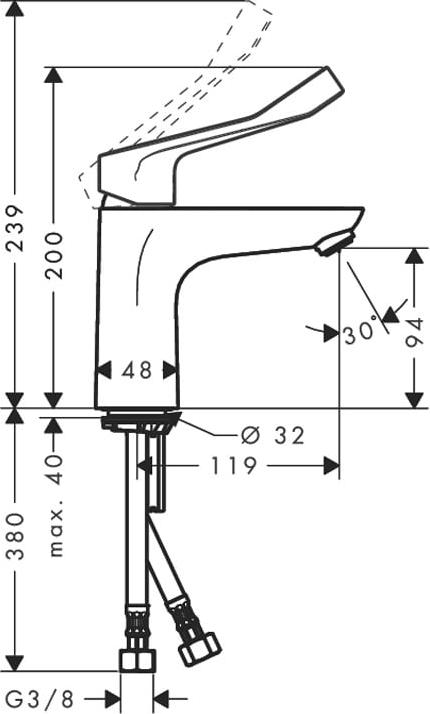 Смеситель для раковины Hansgrohe Focus 31917000, хром