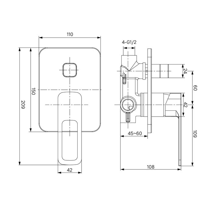 Смеситель для душа Iddis Slide SLIBL00i67 черный