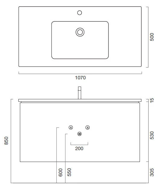 Тумба под раковину Berloni Bagno Squared SQ BS11/401 бежевый