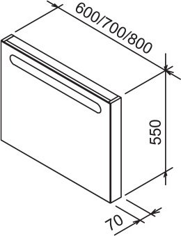 Зеркало 80 см Ravak Chrome X000000970 капучино