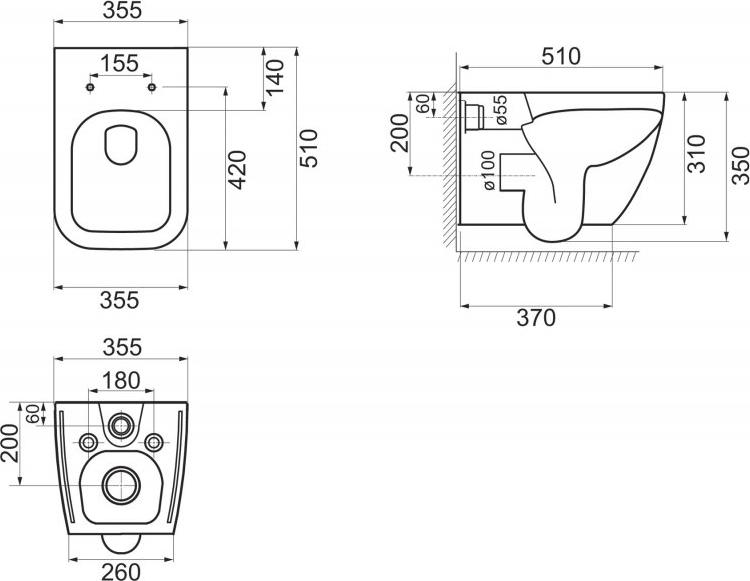 Подвесной унитаз BelBagno Alpha BB10100CHR безободковый