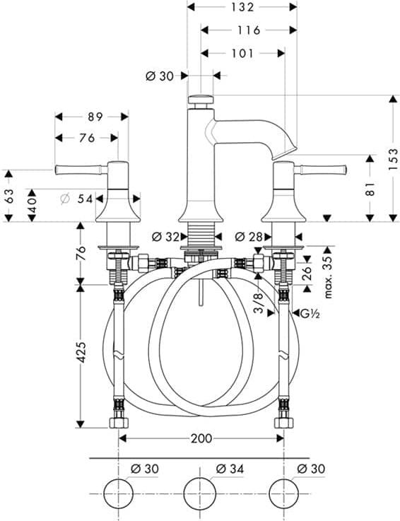 Смеситель для раковины Hansgrohe Talis Classic 14113820, никель