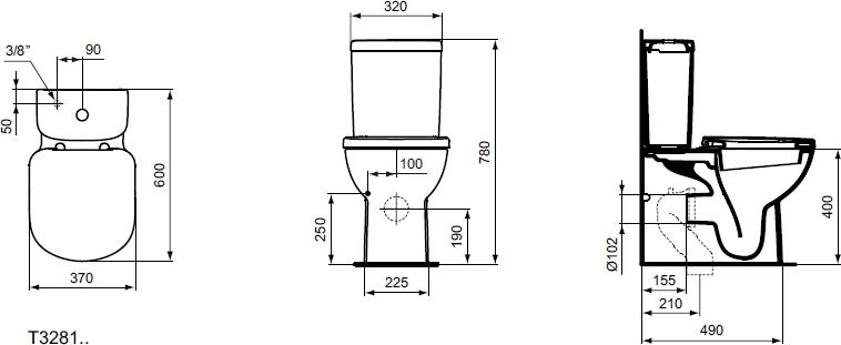 Чаша для унитаза Ideal Standard Tempo T328101