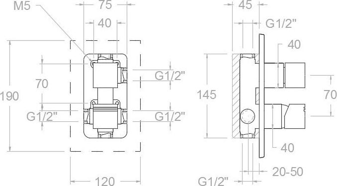 Смеситель Ramon Soler Kuatro 471503S для душа