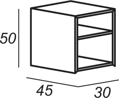 Шкафчик Cezares Space 55038 bianco rock