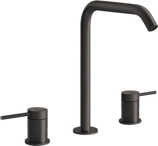 Смеситель для раковины Gessi 316 Trame 54311#707, brushed black metal PVD