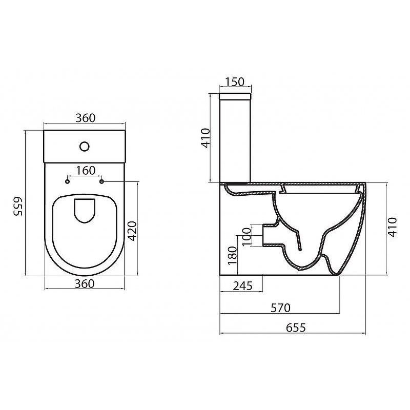 Унитаз-компакт BelBagno Marino BB105CPR/BB105SC c сиденьем микролифт, белый