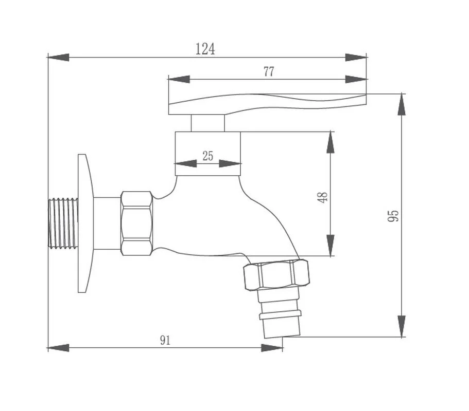 Кран для раковины Haiba HB522 хром