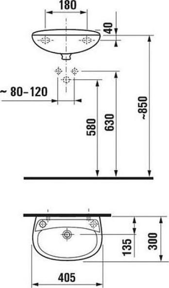 Рукомойник Jika Lyra 40 1527.1 L