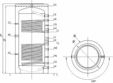 Буферный накопитель Sunsystem PR2 2000 Ф 1200 09060015203048 2000 л серый