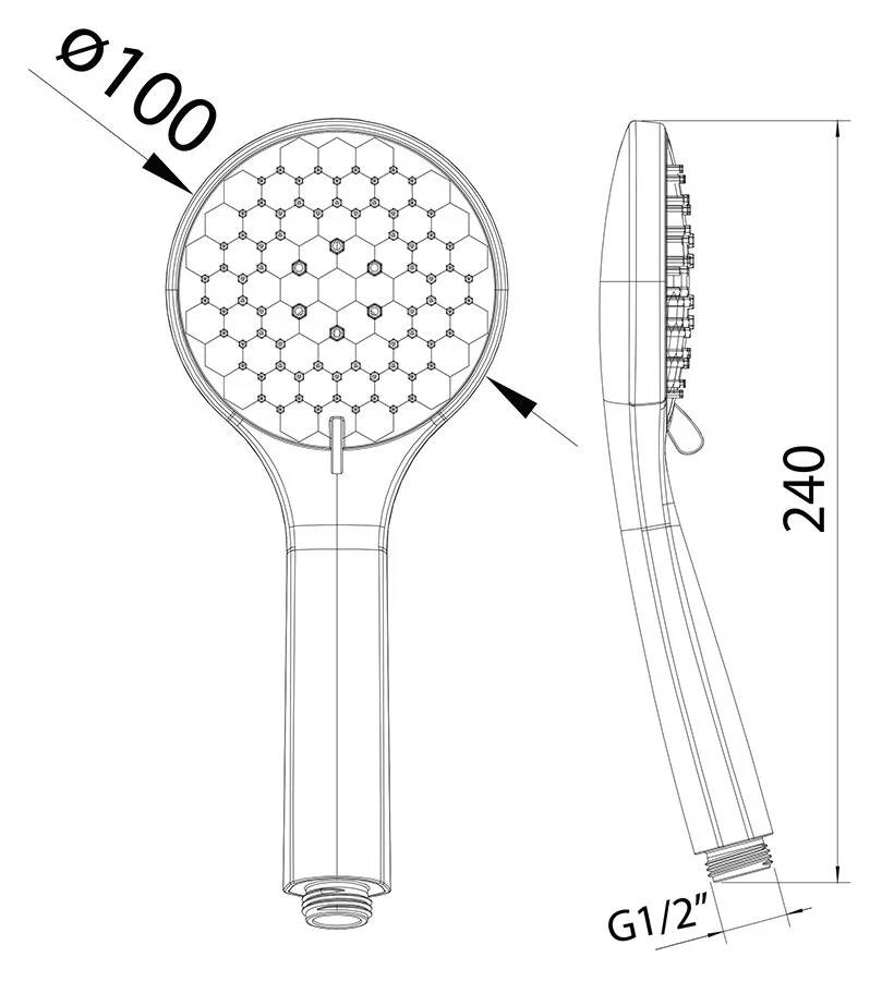 Душевая лейка Clever Hexagon Air 60307 хром