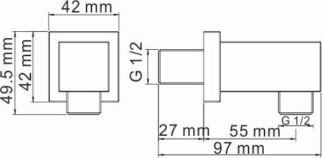 Шланговое подсоединение WasserKRAFT A089, хром