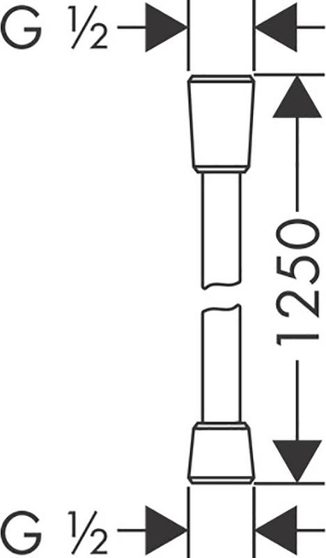 Шланг для душа 125 см Hansgrohe Isiflex 28272990, золото