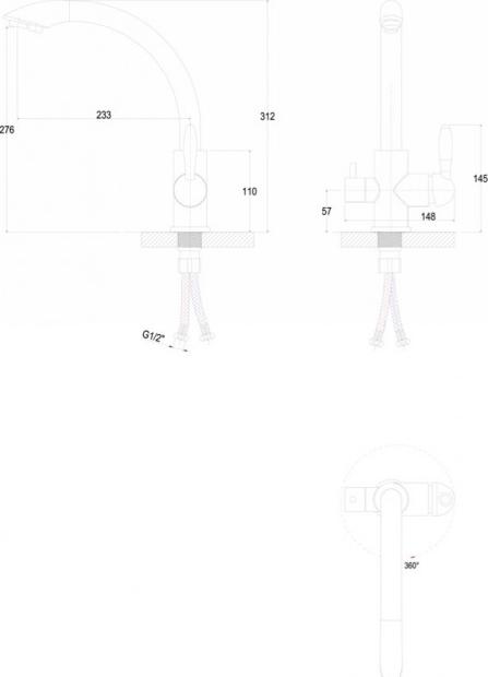 Комплект кухонная мойка Mixline ML-GM22 525183 белый + смеситель Paulmark Essen Es213001-331