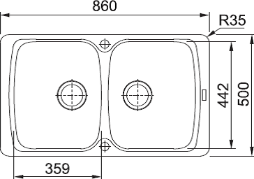 Кухонная мойка 86 см Franke Antea AZG 620 3,5" 114.0489.280, сахара