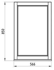 Зеркало ASB-Woodline Гранда 56.6 коричневый