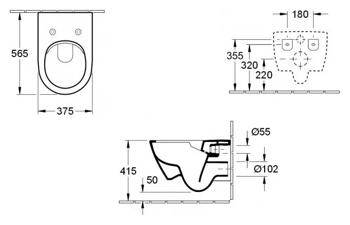 Инсталляция Geberit с безободковым унитазом Villeroy&Boch Subway 2.0 5614R201, сиденье микролифт, комплект 357220