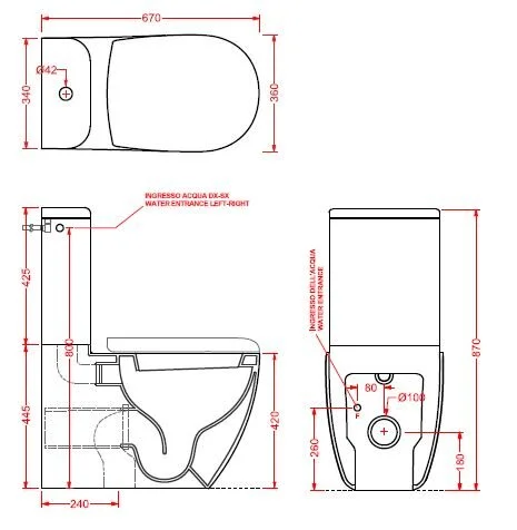 Напольный унитаз ArtCeram File 2.0 FLV003 14 00, rosso corallo, коралловый