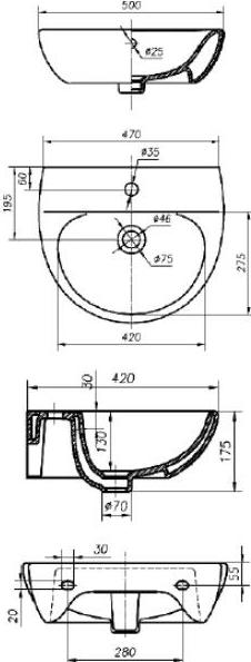 Раковина IFO Frisk RS020500000 50 см