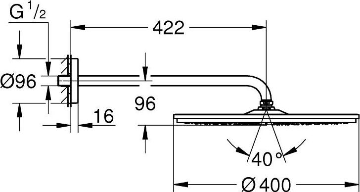 Верхний душ Grohe Rainshower Cosmopolitan 26255000