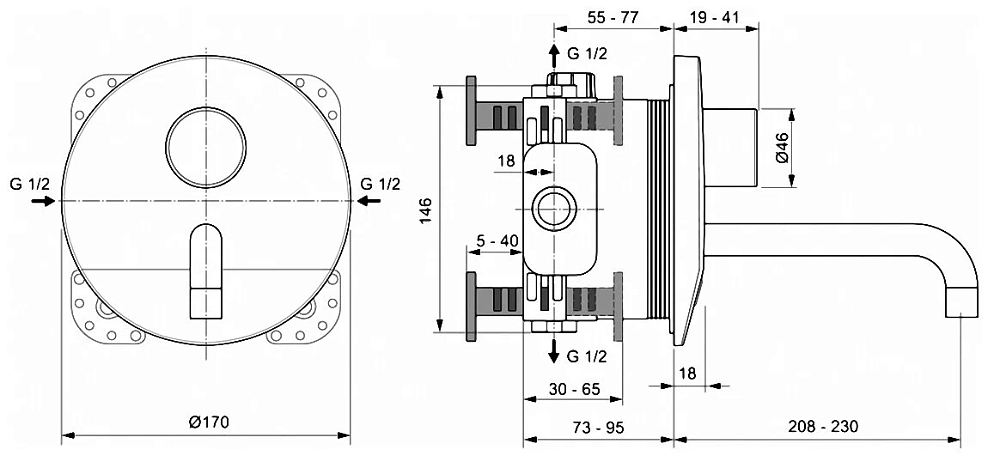 Смеситель для раковины Ideal Standard Ceraplus A6154AA хром