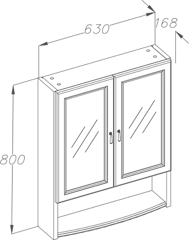 Шкаф Opadiris Клио Z0000014977 63 орех антикварный (Нагал, Р46)